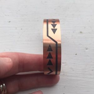 Copper Bracelet w/Native American design